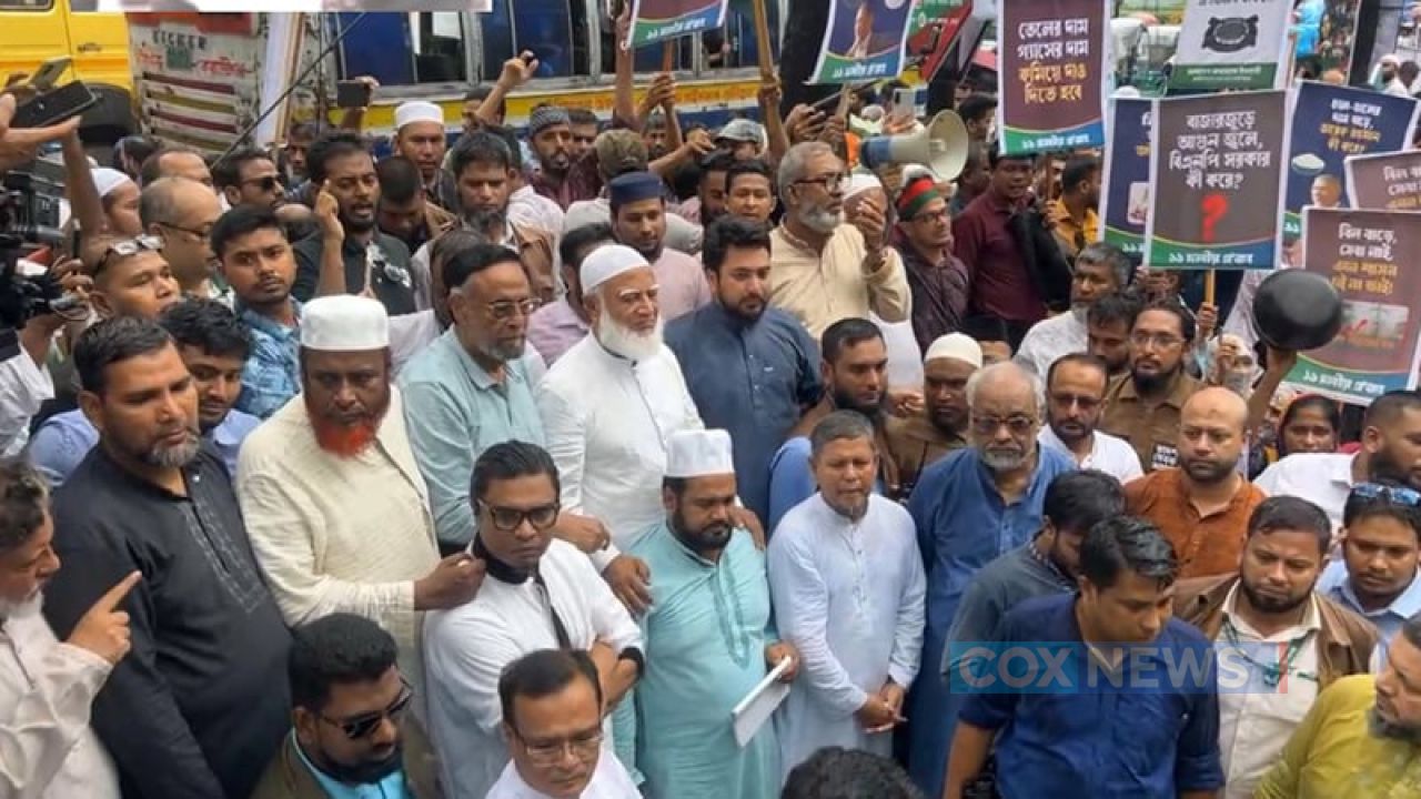 সচিবালয়মুখী মিছিল, জামায়াত জোট পুলিশের মৃদু ধাক্কাধাক্কি